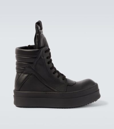 Rick Owens Mega Geobasket leather sneakers