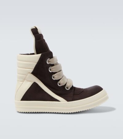 Rick Owens Megageobasket leather sneakers