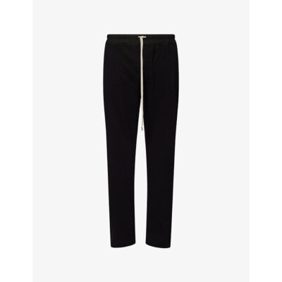 Rick Owens Mens Rick Owens Drkshdw Berlin Drawstring Straight-Leg Cotton-Jersey Trousers