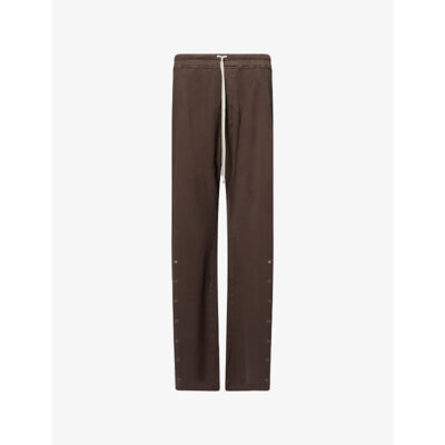 Rick Owens Mens Rick Owens Drkshdw Pusher Wide-Leg Cotton-Jersey Jogging Bottoms