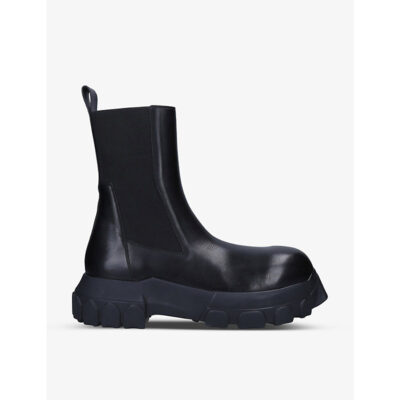 Rick Owens Mens Rick Owens Lug-Sole Leather Ankle Boots