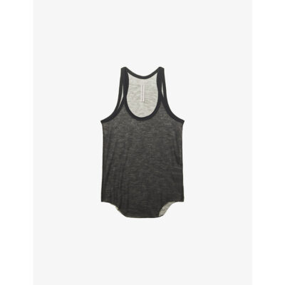 Rick Owens Mens Rick Owens Pony Scoop-Neck Wool Blend Tank Top