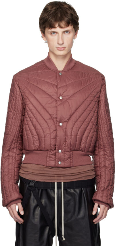 Rick Owens Pink Concordians Quilted Flight Down Jacket