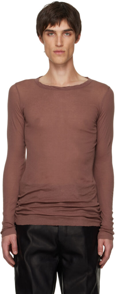 Rick Owens Pink Concordians Ribs LS T-shirt