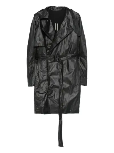 Rick Owens belted coat - Black