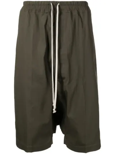 Rick Owens drop-crotch bermuda shorts - Green