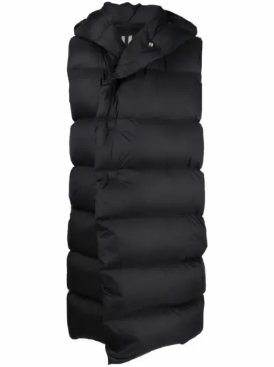 Rick Owens liner sleeveless puffer jacket - Black