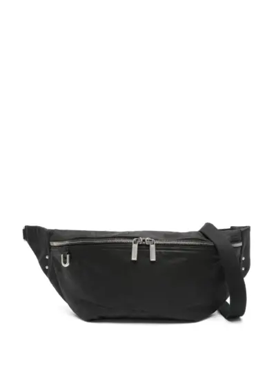 Rick Owens logo-debossed shoulder bag - Black