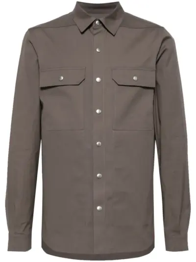 Rick Owens long-sleeve poplin shirt - Brown