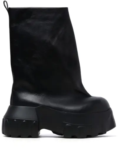 Rick Owens mid-calf leather boots - Black