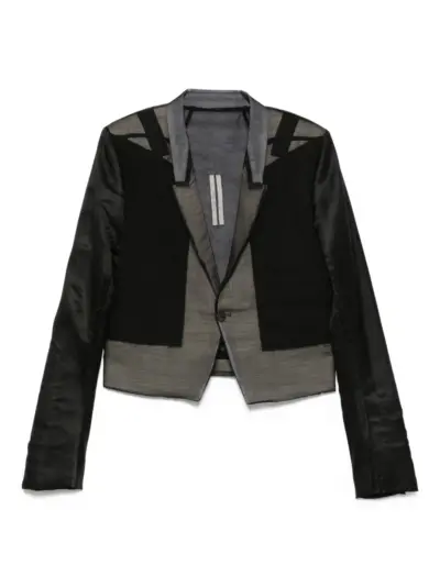 Rick Owens silk panelled jacket - Black