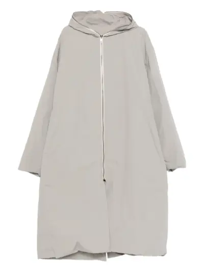 Rick Owens zip-fastening hooded coat - Grey