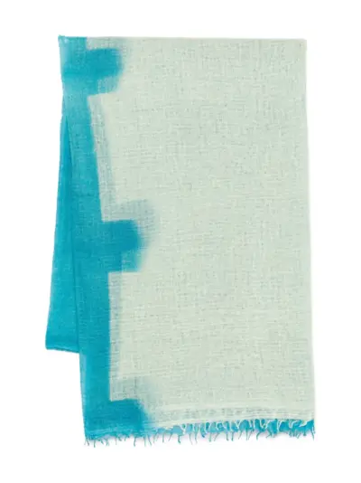 Suzusan tie-dye fringed scarf - Neutrals