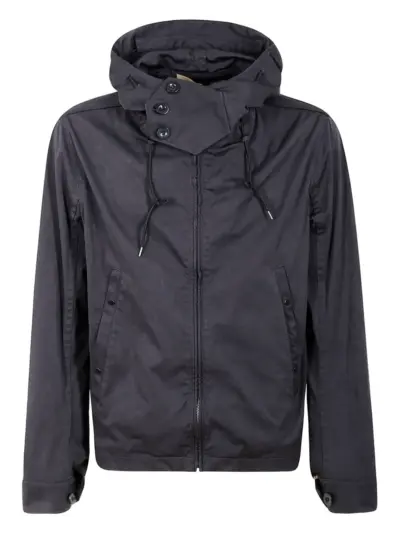 Ten C hooded zip-front jacket - Blue