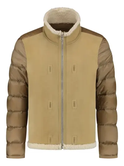 Ten C padded panelled jacket - Brown