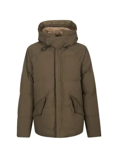 Ten C zip-up parka jacket - Brown