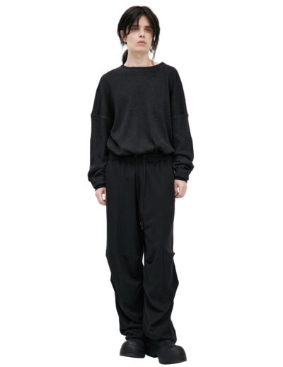 The Viridi-Anne Black cotton trousers