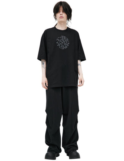 The Viridi-Anne Black print T-shirt