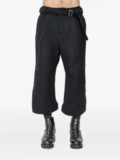 The Viridi-Anne adjustable-belt trousers - Black