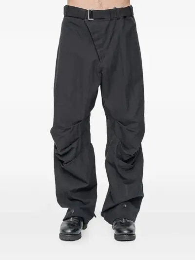 The Viridi-Anne button-detail trousers - Black