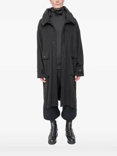 The Viridi-Anne button-up parka - Black