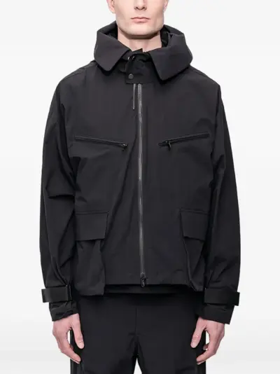 The Viridi-Anne hooded zip-up jacket - Black