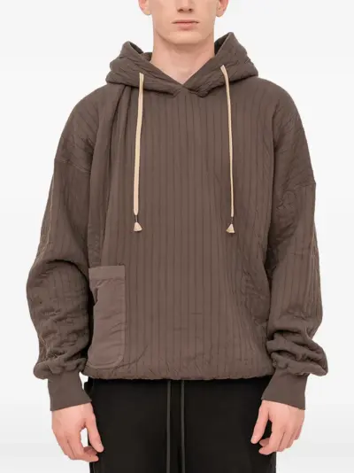 The Viridi-Anne patch-pocket hoodie - Brown
