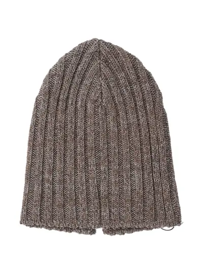 The Viridi-Anne ribbed-knit beanie hat - Grey