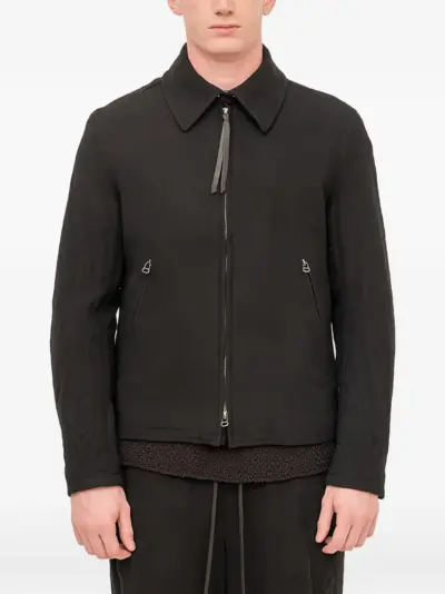 The Viridi-Anne zip-up jacket - Black