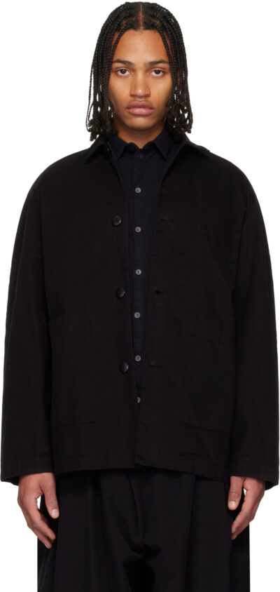 Toogood Black 'The Draughtsman' Shirt