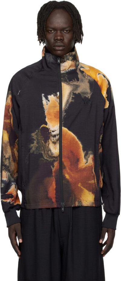 Y-3 Black AOP 3-Stripes Track Jacket