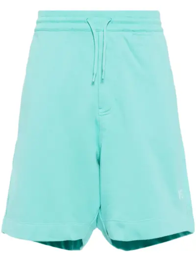 Y-3 logo-print track shorts - Blue