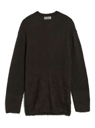 Yohji Yamamoto 7G1P gradation round-neck sweater - Black