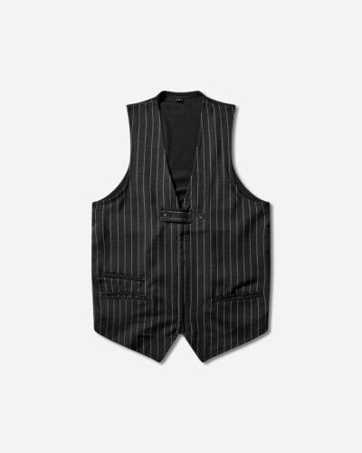 Yohji Yamamoto Y-3 Sport Uniform Pinstripe Tailored Vest Black
