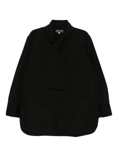 Yohji Yamamoto broad stole padded jacket - Black