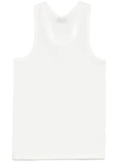 Yohji Yamamoto cotton tank top - White
