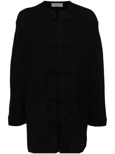 Yohji Yamamoto frog button cardigans - Black