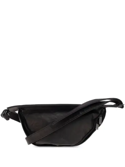 Yohji Yamamoto leather messenger bag - Black