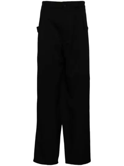 Yohji Yamamoto tuck tab trousers - Black