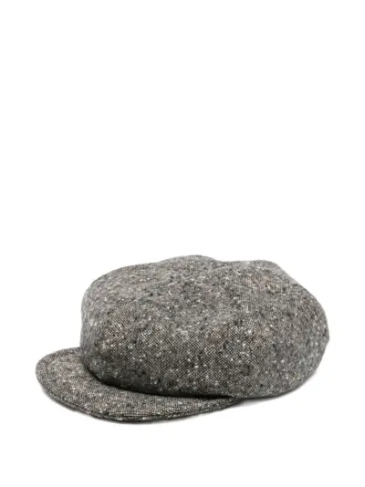 Yohji Yamamoto tweed hat - Black