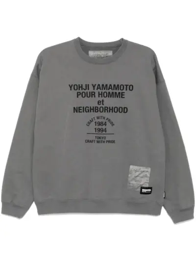 Yohji Yamamoto x Neighborhood printed long-sleeves sweatshirt - Grey