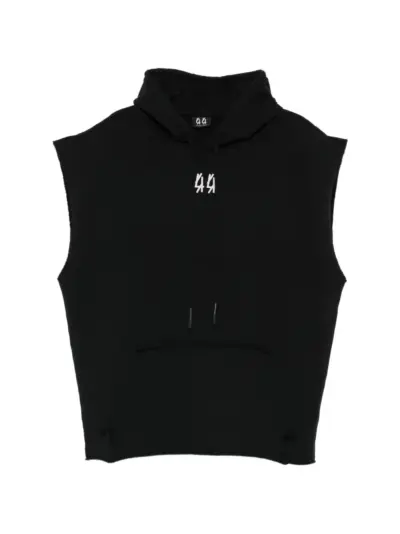 44 LABEL GROUP sleeveless hoodie - Black