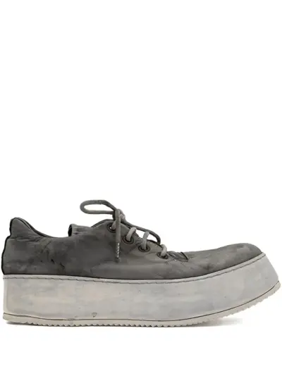 A Diciannoveventitre Canua lace-up platform sneakers - Grey