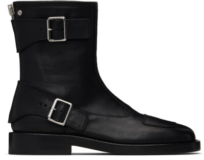 Ann Demeulemeester Black Eero Ankle Biker Boots