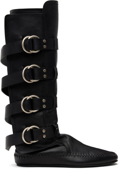 Ann Demeulemeester Black Siver Soft Boots