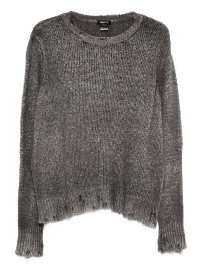 Avant Toi distressed knit sweater - Grey