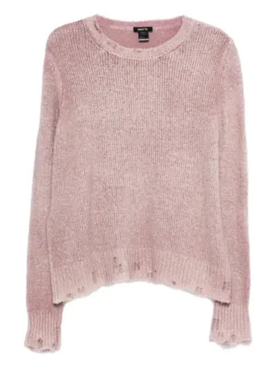 Avant Toi distressed knit sweater - Pink