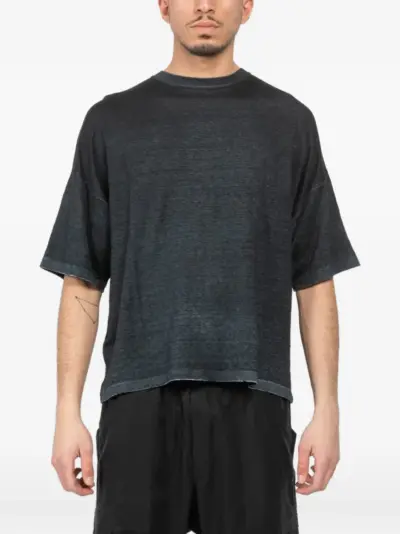 Avant Toi linen t-shirt - Black