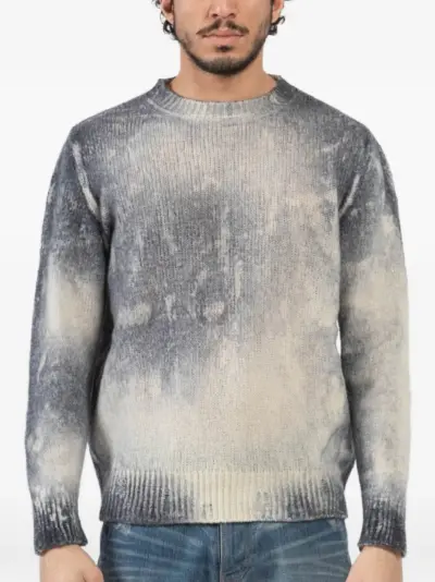 Avant Toi ombre-effect crew-neck sweater - Grey
