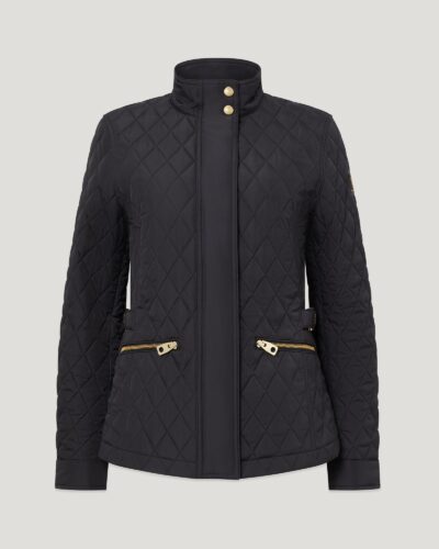 Belstaff Maya Jacket Women's Quilted Recycled Nylon Black Size UK 6